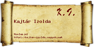 Kajtár Izolda névjegykártya